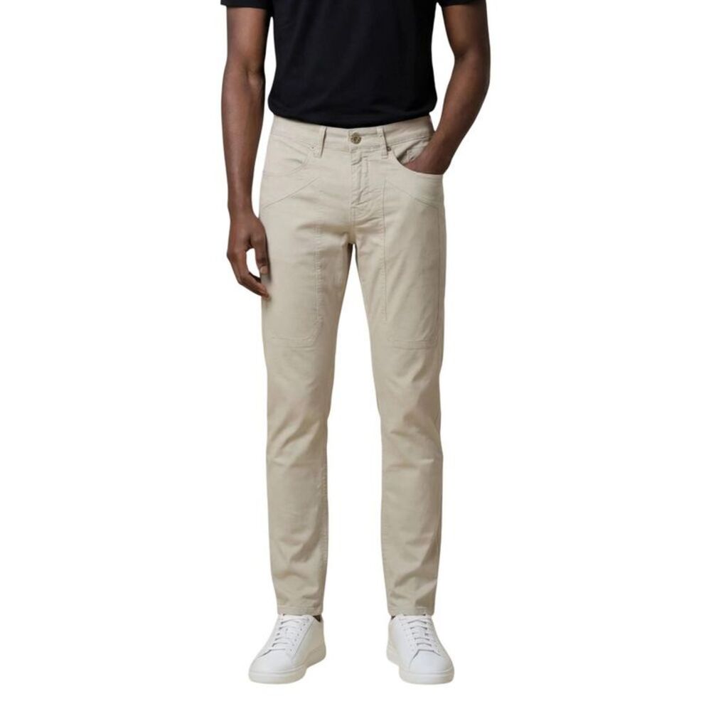 Jeckerson Gray Elastane Skinny Men's Pants